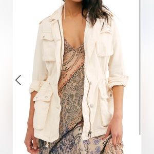 NWOT Free People Not Your Brother’s Utility Jacket in Ecru